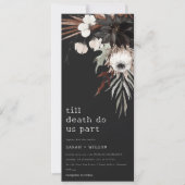 Boho Rustic Gothic Rust Black Botanical Wedding Einladung (Vorderseite)