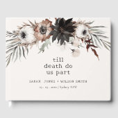 Boho Rustic Gothic Rust Black Botanical Wedding Gästebuch (Vorderseite)