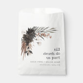Boho Rustic Gothic Rust Black Botanical Wedding Geschenktütchen (Vorderseite)