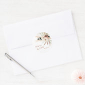 Boho Rustic Green Gastgeschenk Hochzeit Aufkleber (Umschlag)