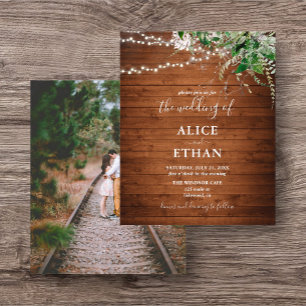 Boho Rustic Greenerity Budget Hochzeit Flyer