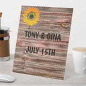 BOHO RUSTIC HOLZWEDD WILLKOMMEN SIGN CUSTOM SOCKELSCHILD (In Situ)