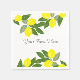 Boho Rustic Lemon Party Deco Paper Napkins Serviette