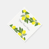 Boho Rustic Lemon Party Deco Paper Napkins Serviette (Ecke)