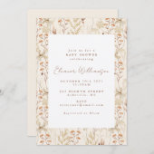 Boho Rustic Meadow Blume Bloral Baby Dusche Einladung (Vorne/Hinten)