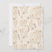 Boho Rustic Meadow Blume Blumenstudium Party Einladung (Rückseite)