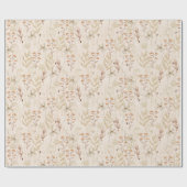Boho Rustic Meadow Blume Brautparty Geschenkpapier (Flach)