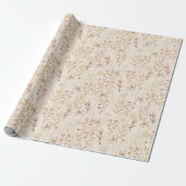 Boho Rustic Meadow Blume Brautparty Geschenkpapier (Ungerollt)