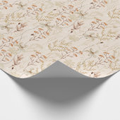 Boho Rustic Meadow Blume Brautparty Geschenkpapier (Ecke)