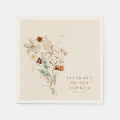 Boho Rustic Meadow Blume Brautparty Serviette (Vorderseite)