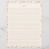 Boho Rustic Meadow Floral Personalisierte Rezept S (Rückseite)