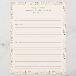 Boho Rustic Meadow Floral Personalisierte Rezept S