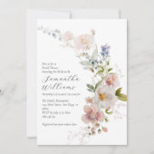 Boho Rustic Meadow Wildblume Brautparty Einladung (Vorderseite)