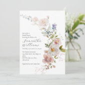 Boho Rustic Meadow Wildblume Brautparty Einladung (Stehend Vorderseite)