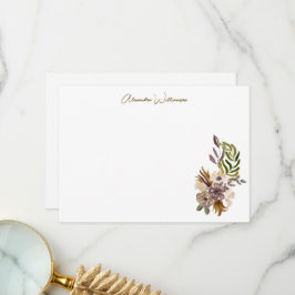 Boho Rustic Nature Botanical Custom Brautparty Dankeskarte