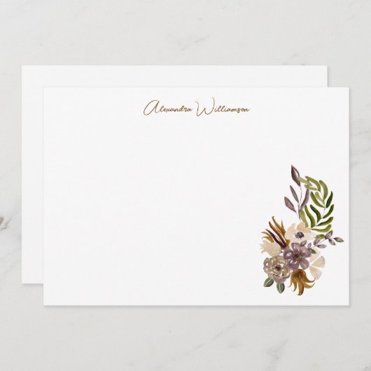 Boho Rustic Nature Botanical Custom Brautparty Dankeskarte (Vorne/Hinten)