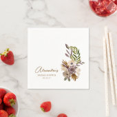 Boho Rustic Nature Botanical Custom Brautparty Serviette (Beispiel)