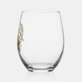 Boho Rustic Nature Botanical Custom Brautparty Weinglas Ohne Stiel (Links)