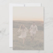 Boho Rustic Overlay Foto Wedding Einladung (Rückseite)
