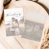 Boho Rustic Overlay Foto Wedding Einladung