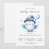 Boho Rustic Owl Babydusche Einladung (Vorne/Hinten)
