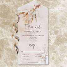 Boho Rustic Pampas & Driving Grass Bouquet Dinner