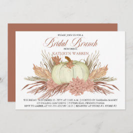 Boho Rustic Pampas Grass | Pumpkin Bridal Brunch Einladung