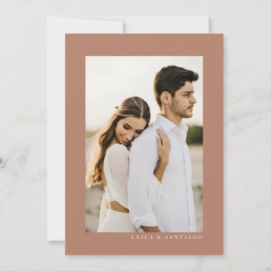 Boho Rustic Pampas Grass Save the Date Einladung (Rückseite)