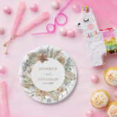 Boho Rustic Pampas Grass Wedding Paper Tellers Pappteller (Party)