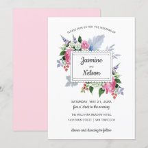 Boho Rustic Pink White Lavender Blume Hochzeit