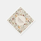 Boho Rustic Pumpkin Autumn Brautparty Serviette (Ecke)