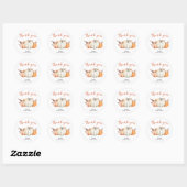 Boho Rustic Pumpkin Baby Dusche Danke Sticker (Blatt)
