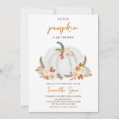 Boho Rustic Pumpkin Baby Shower Einladung (Vorderseite)