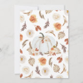 Boho Rustic Pumpkin Baby Shower Einladung (Rückseite)
