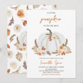 Boho Rustic Pumpkin Baby Shower Einladung (Vorne/Hinten)