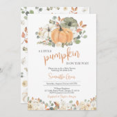 Boho Rustic Pumpkin Baby Shower Einladung (Vorne/Hinten)