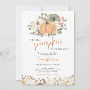 Boho Rustic Pumpkin Baby Shower Einladung