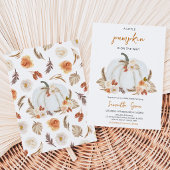 Boho Rustic Pumpkin Baby Shower Einladung