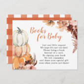 Boho Rustic Pumpkin Books for Baby Card Einladungspostkarte (Vorne/Hinten)