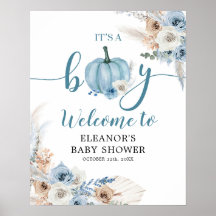 Boho Rustic Pumpkin Es ist ein Junge Fall Willkomm