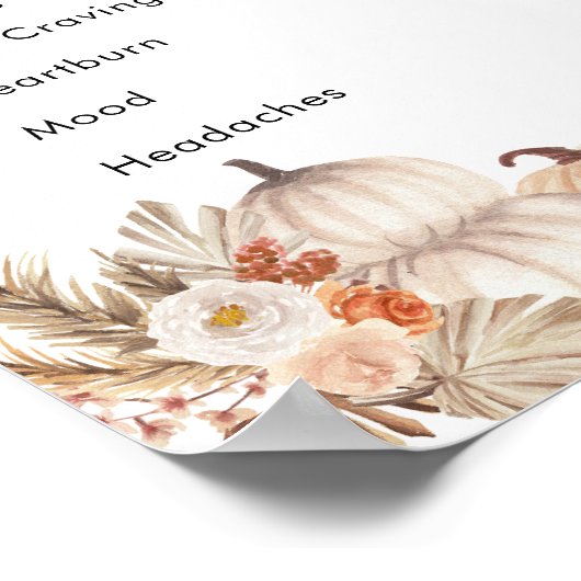 Boho Rustic Pumpkin Fall Alte Ehefrauen Tales Game Poster (Ecke)