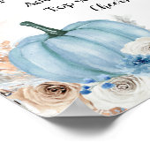 Boho Rustic Pumpkin Fall Baby Dusche Mimosa Bar Poster (Ecke)