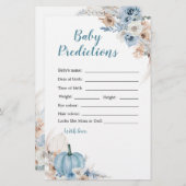 Boho Rustic Pumpkin Fall Baby Vorhersagen (Vorne/Hinten)