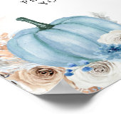 Boho Rustic Pumpkin Fall Babydusche Getränke Unter Poster (Ecke)