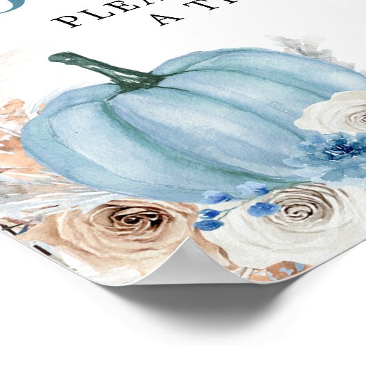 Boho Rustic Pumpkin Fall Babydusche Liebe ist süß Poster (Ecke)