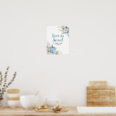 Boho Rustic Pumpkin Fall Babydusche Liebe ist süß Poster (Küche)