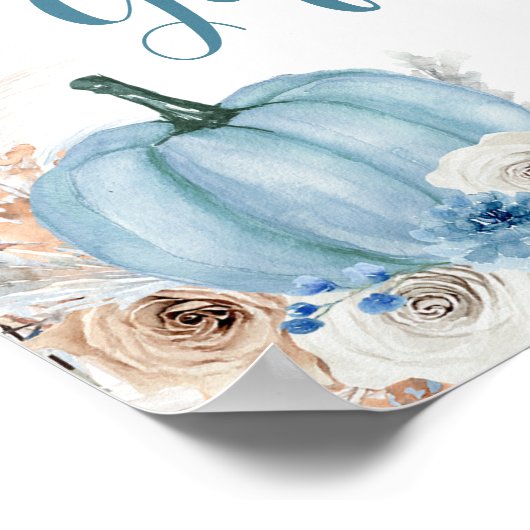 Boho Rustic Pumpkin Fall Cards & Gifts Poster (Ecke)