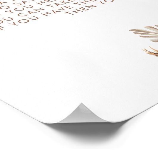 Boho Rustic Pumpkin Fall in der Liebe Sage nicht B Poster (Ecke)