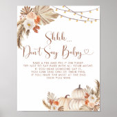 Boho Rustic Pumpkin Fall in der Liebe Sage nicht B Poster (Vorne)