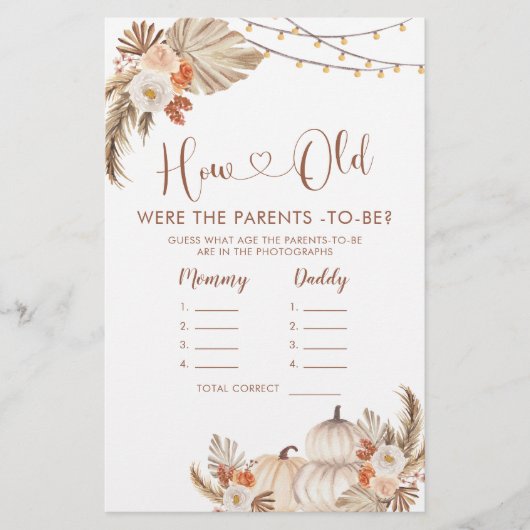 Boho Rustic Pumpkin Fall in der Liebe wie alte Elt (Vorderseite)